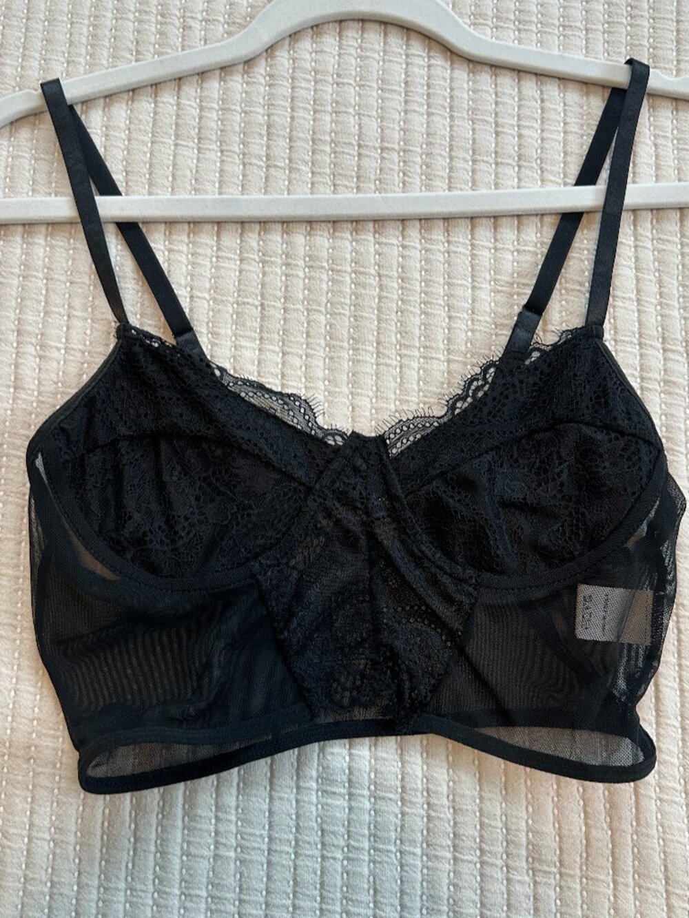 Black Crop Lace Corset Cami Top